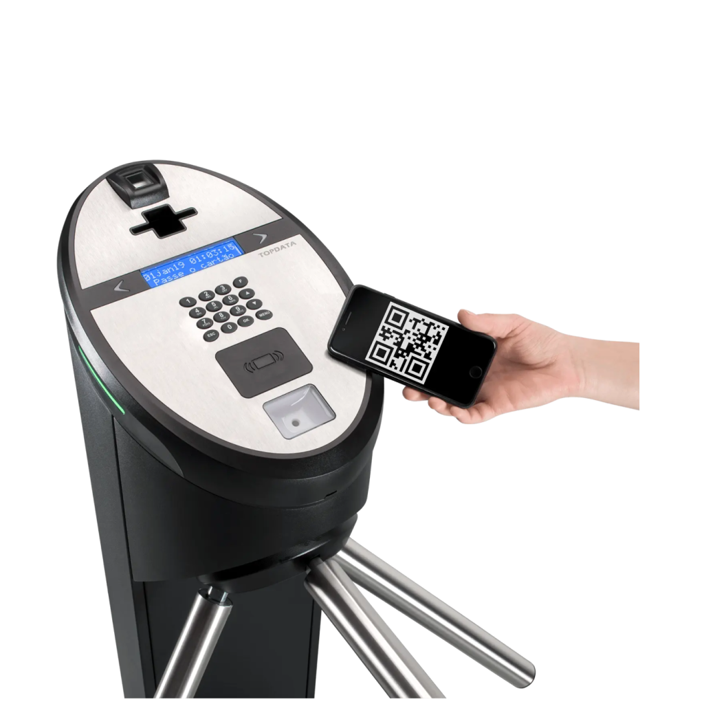 Catraca com leitor QR-Code
